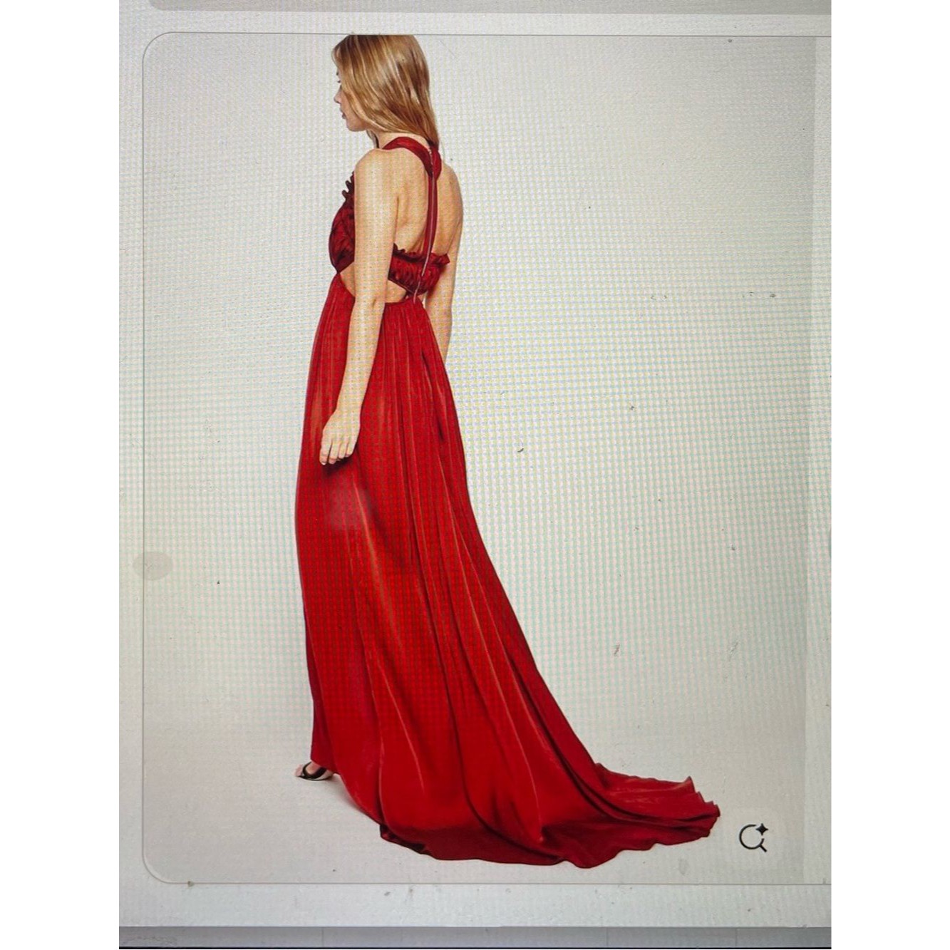 Needle And Thread Pandora Red Halter Cut Out Maxi Gown Dress Sz Xxs — image 2 of 8